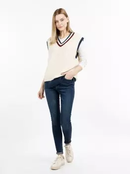 Вязаный жилет-свитер Dreimaster, белый