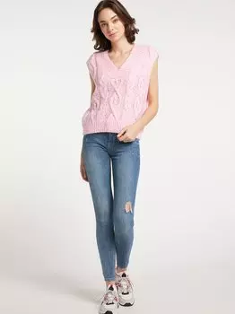 Вязаный жилет-свитер Mymo, розовый