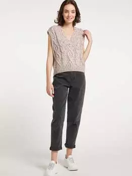 Вязаный жилет-свитер Mymo, розовый