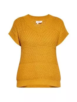 Вязаный жилет-свитер Usha, желтый