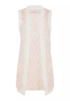 Вязаный жилет usha FESTIVAL, цвет Light pink/White