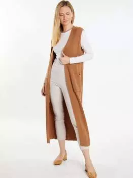 Вязаный жилет Usha, коричневый