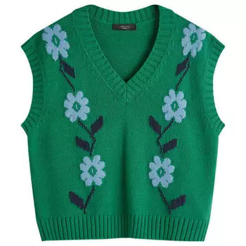 Вязаный жилет Weekend By Max Mara, зеленый