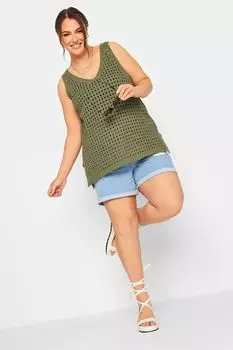 Вязаный жилет Yours, зеленый