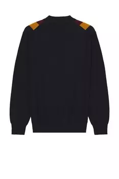 Вяжем поло в полоску Beams Plus, темно-синий