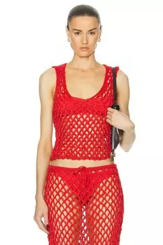 Вяжем топ Моана HAIGHT., красный