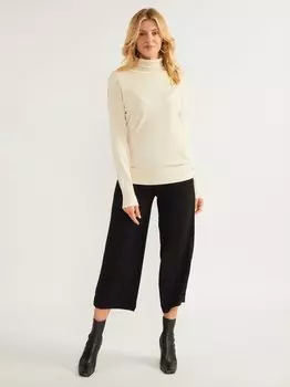 Вяжем водолазку спицами Usha, белый