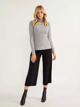 Вяжем водолазку спицами Usha, серый