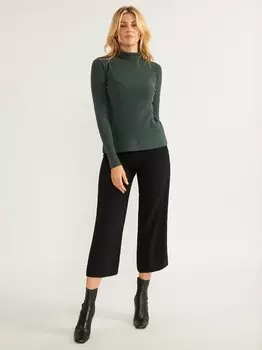 Вяжем водолазку спицами Usha, зеленый