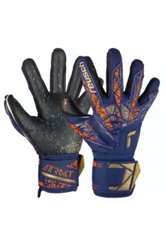 Вратарские перчатки Reusch Attract Fusion Guardian Junior с вырезом Evolution Negative Cut, синий