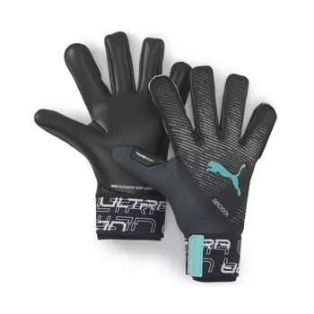 Вратарские перчатки ULTRA Grip 1 Hybrid PUMA, черный зеленый