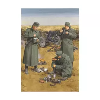 «Время еды» — немецкий расчет противотанковых орудий с 3,7-см PaK 35/36, Восточный фронт., Dragon Models - '39 to '45 Series - Germany (1:35)