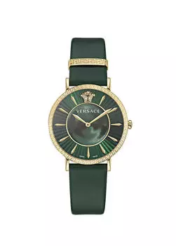 Vrscvejl00322 кожаные женские наручные часы Versace, зеленый