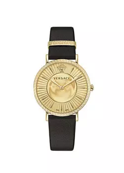 Vrscvejl00422 кожаные женские наручные часы Versace, черный