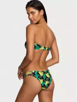VS Archives Плавание Хипстерские бразильские плавки бикини с бретелями Victoria'S Secret Swim, цвет Vintage Leaves