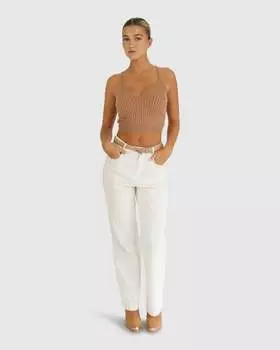 Все, что мне нужно, вязаный укороченный свитер Belle&Bloom, цвет oat