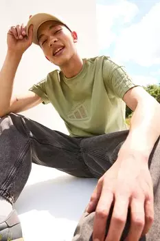 Все размеры футболка из 100% хлопка Adidas, зеленый