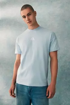 Все размеры футболка из 100% хлопка Adidas, синий