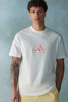 Все размеры футболка из 100% хлопка Adidas, белый