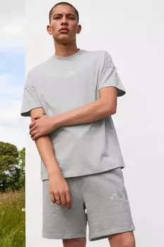 Все размеры футболка из 100% хлопка Adidas, серый