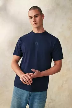 Все размеры футболка из 100% хлопка Adidas, синий