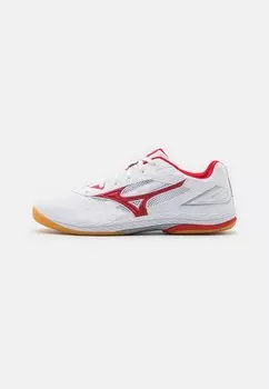 Все туфли для тенниса Wave Drive 9 Mizuno, цвет white/high risk red/silver