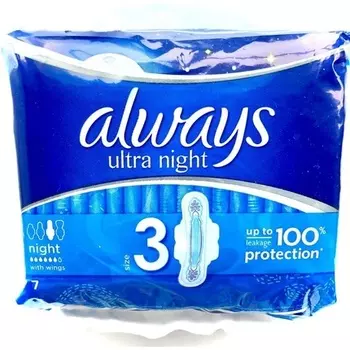 ВСЕГДА Ультра Ночь с Крыльями 7 шт. Always