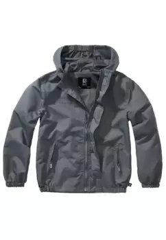 Всепогодная куртка Brandit " Brandit Men's Kids Summer Windbreaker Frontzip" (1 шт.), с капюшоном, антрацит