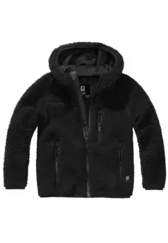 Всепогодная куртка Brandit " Brandit Women's Kids Teddy Fleece Jacket Hood" (1 шт.), с капюшоном, черный