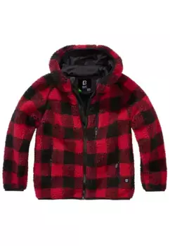 Всепогодная куртка Brandit " Brandit Women's Kids Teddy Fleece Jacket Hood" (1 шт.), с капюшоном, красный