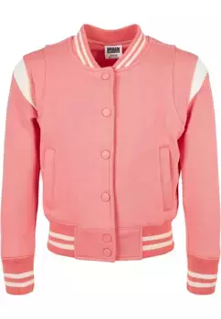 Всепогодная куртка URBAN CLASSICS " Urban Classics Women's Girls Inset College Sweat Jacket" (1 шт.), без капюшона, розовый