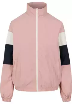 Всепогодная куртка URBAN CLASSICS " Urban Classics Women's Ladies 3-Tone Crinkle Track Jacket" (1 шт.), без капюшона, цвет Darkrose/Navy/White
