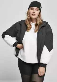 Всепогодная куртка URBAN CLASSICS " Urban Classics Women's Ladies Padded 2-Tone Batwing Jacket" (1 шт.), с капюшоном, белый