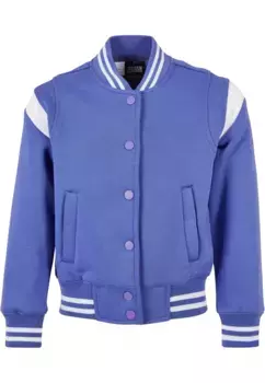 Всепогодная куртка URBAN CLASSICS " Urban Classics Women's Girls Inset College Sweat Jacket" (1 шт.), без капюшона, белый