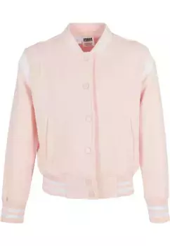 Всепогодная куртка URBAN CLASSICS " Urban Classics Women's Girls Inset College Sweat Jacket" (1 шт.), без капюшона, белый