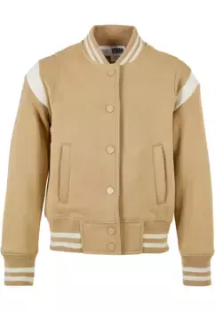 Всепогодная куртка URBAN CLASSICS " Urban Classics Women's Girls Inset College Sweat Jacket" (1 шт.), без капюшона, бежевый
