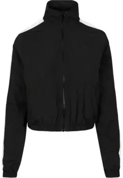 Всепогодная куртка URBAN CLASSICS " Urban Classics Women's Ladies Short Striped Crinkle Track Jacket" (1 шт.), без капюшона, белый