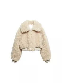 Всесезонная куртка MANGO Between-Season Jacket BUBBLE, цвет kitt