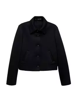 Всесезонная куртка MANGO Between-Season Jacket Kara, черный