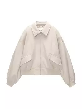 Всесезонная куртка Pull&Bear Between-Season Jacket, кремовый