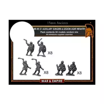 Вспомогательные пращники и легкая пехота легионеров — ранний имперский, War & Empire - Ancients Miniatures - Late Roman (15mm)