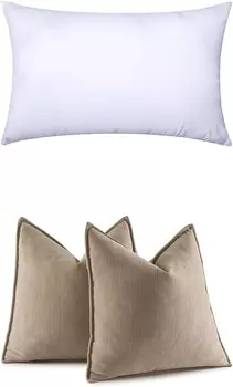 Вставка для декоративной подушки MIULEE и декоративные наволочки цвета хаки