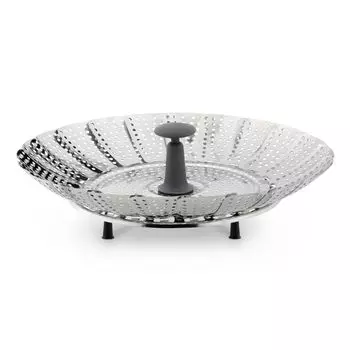 Вставка для пароварки Navaris с выдвижной ручкой - пароварка для кастрюли. Кастрюля - вставка для кастрюли. Вставка для пароварки из нержавеющей стали для овощей - складная