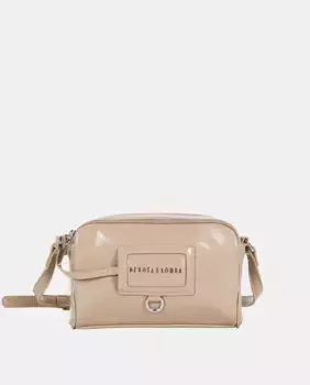 Вставка женская сумка через плечо серо-коричневого цвета Devota & Lomba, цвет Topo