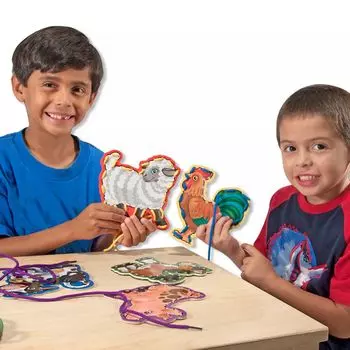 Вставки из кружева и узора Melissa & Doug с изображением сельскохозяйственных животных Melissa & Doug