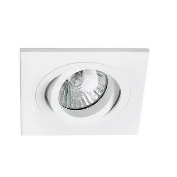 Встраиваемая лампа Faro Radon, квадратная, белая Gu10/Mr16/Led, белый