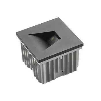 Встраиваемый настенный точечный светильник Arcchio 'Zamo' черного цвета из алюминия, черный