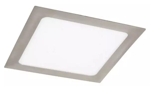 Встраиваемый светильник Lois из металла и пластика сатинированный хром Ш: 22см В: 22см Rabalux, белый