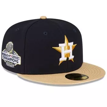 Встроенная шляпа New Era Navy Houston Astros Gold Collection 2023 59FIFTY