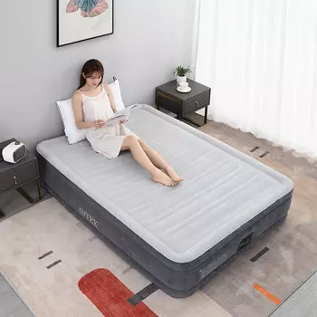 Встроенный электрический насос Intex, двойная надувная кровать, домашняя портативная кровать для обеденного перерыва, утолщенная уличная палатка, складной коврик CT12
